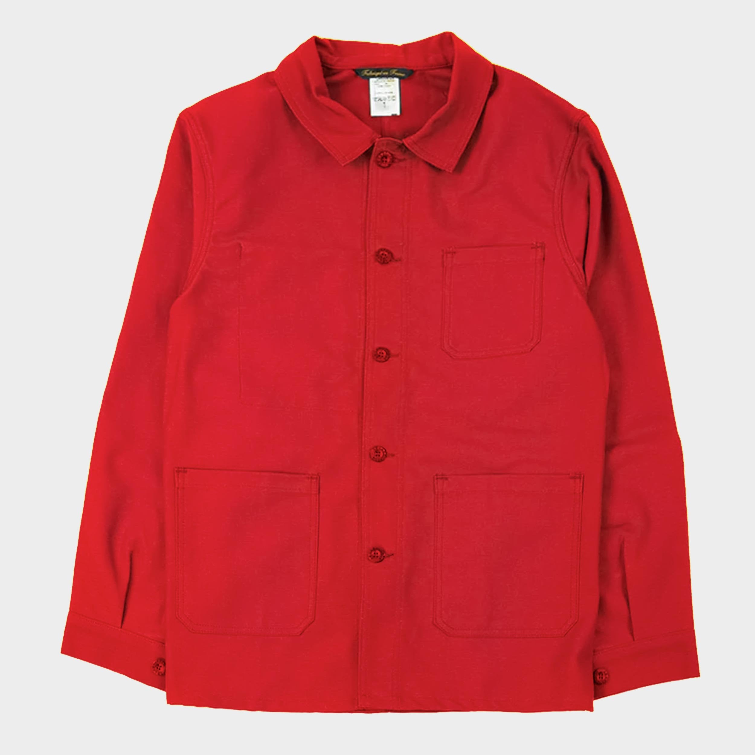 Le Laboureur French Cotton Work Jacket in Red