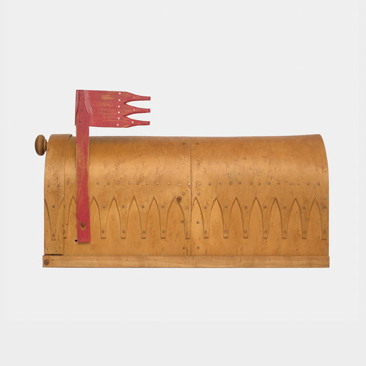 Vintage Folk Art Wood Mailbox, New York