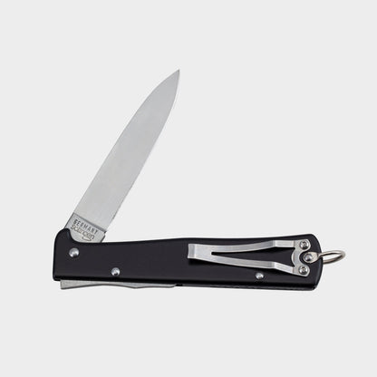 Mercator Classic Black Pocket Knife with Stainless Steel Blade and Clip