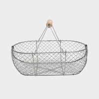 Traditional French Galvanized Harvest Basket