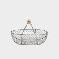Traditional French Galvanized Harvest Basket