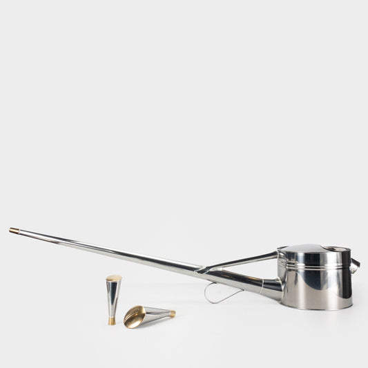 Long-Necked Stainless Steel Watering Can No. 4 by Negishi Industry Co.