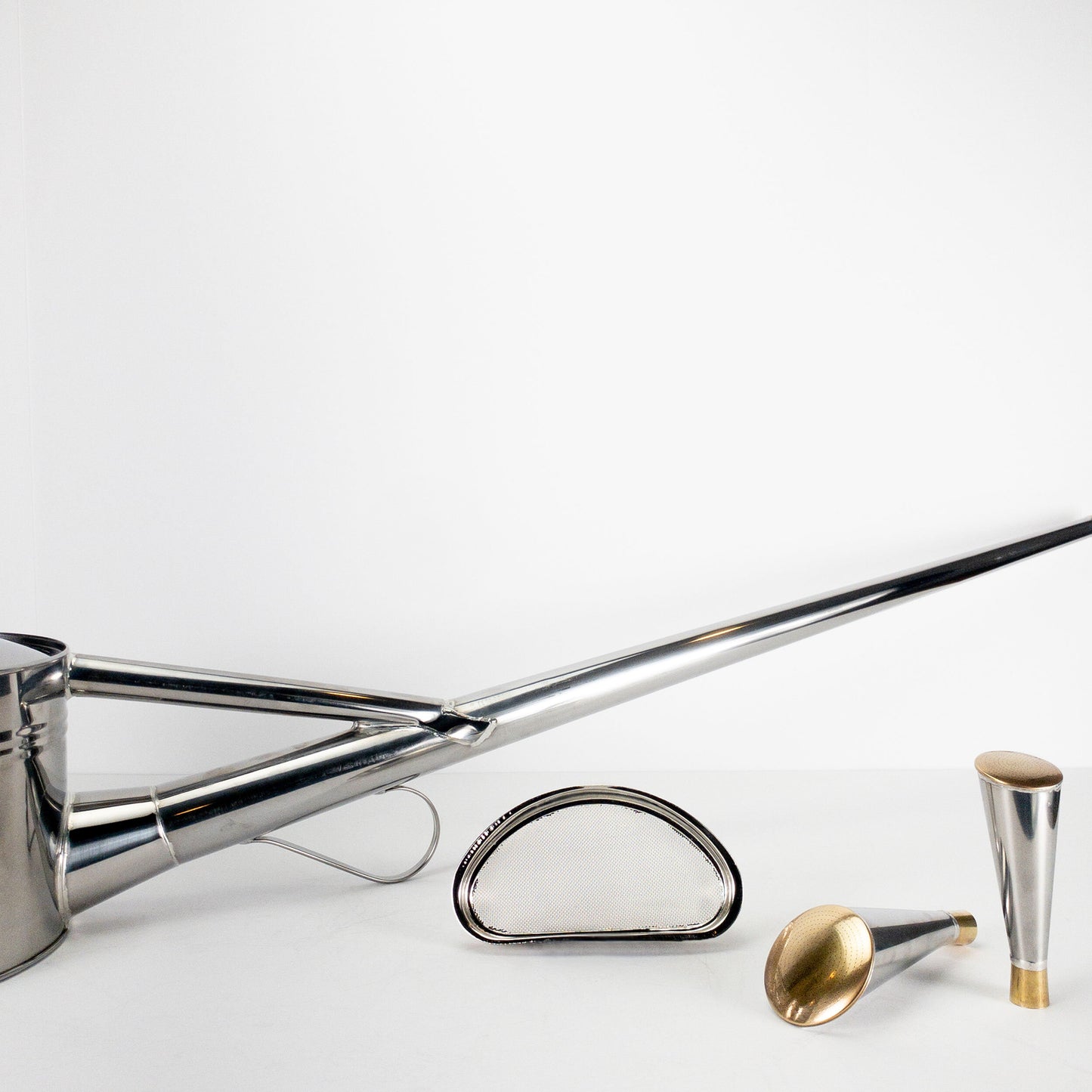 Long-Necked Stainless Steel Watering Can No. 4 by Negishi Industry Co.