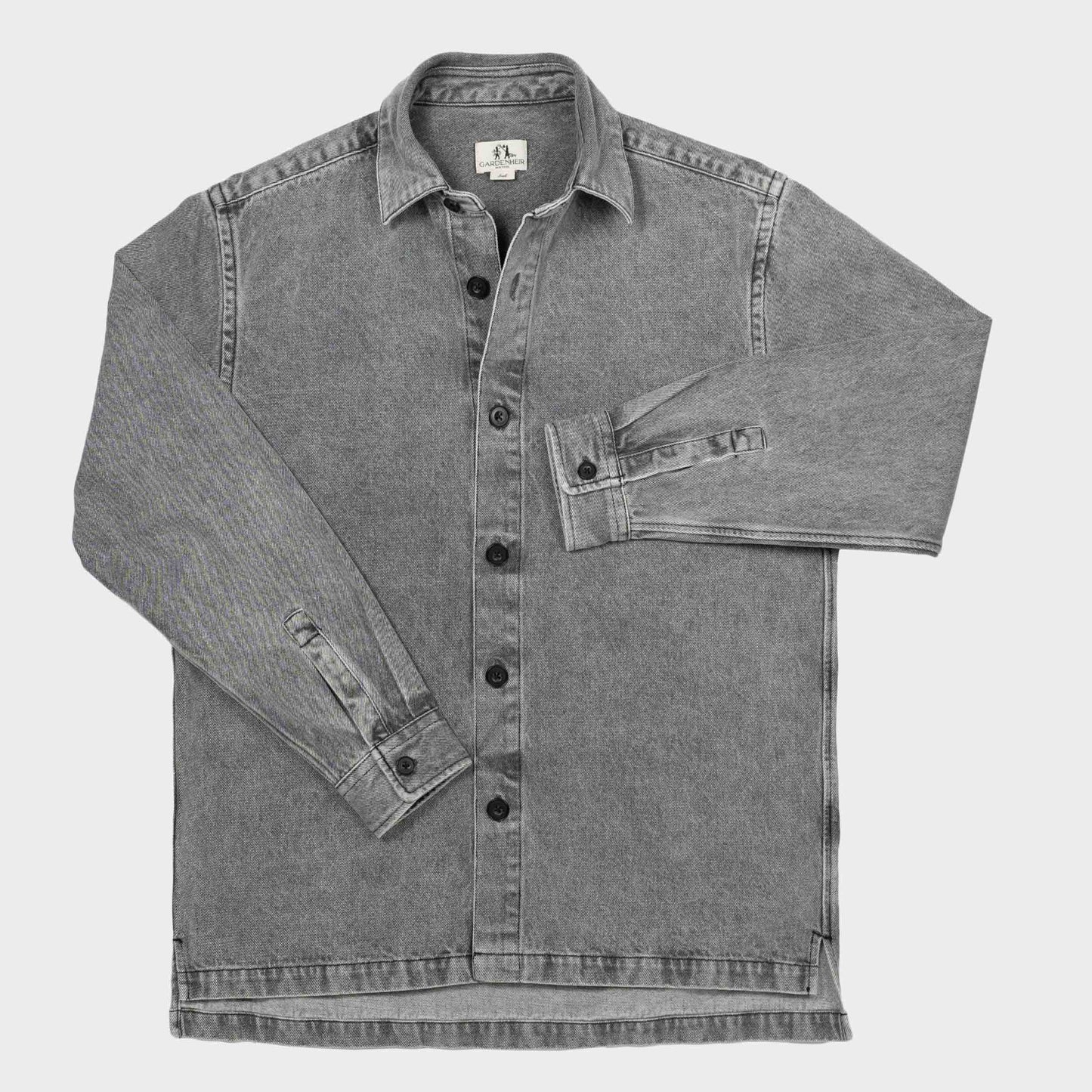 Japanese Denim Overshirt in Grey Denim