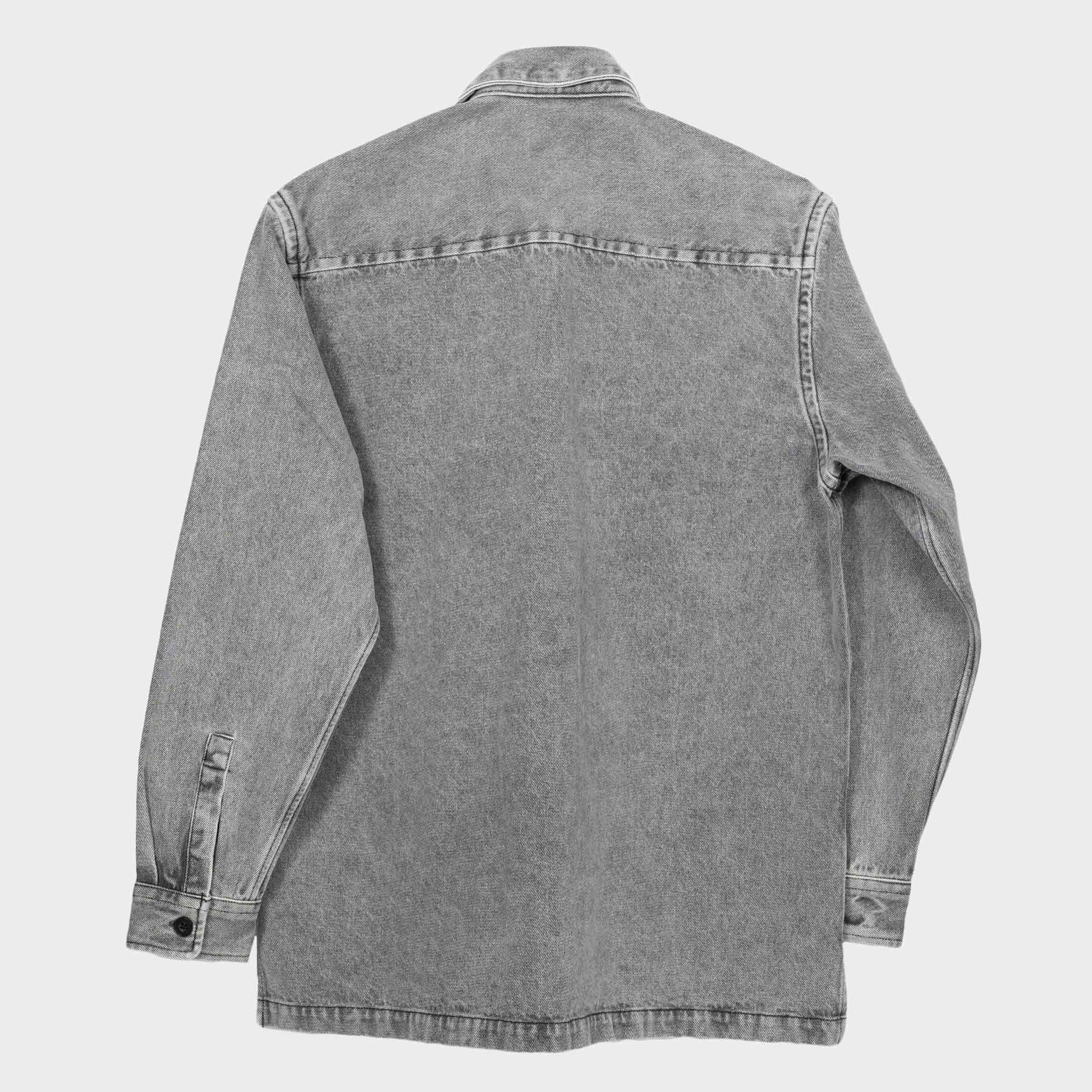 Japanese Denim Overshirt in Grey Denim