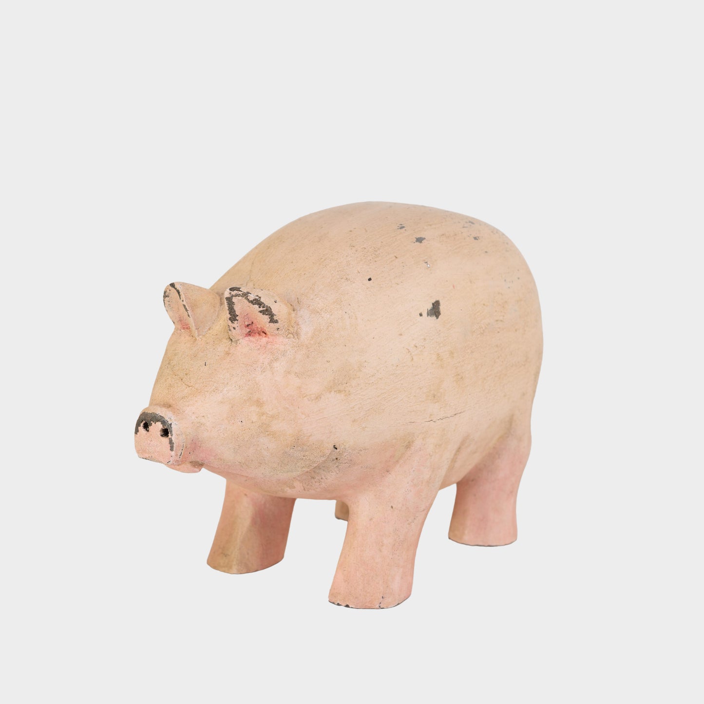 Vintage Carved Wood Pig