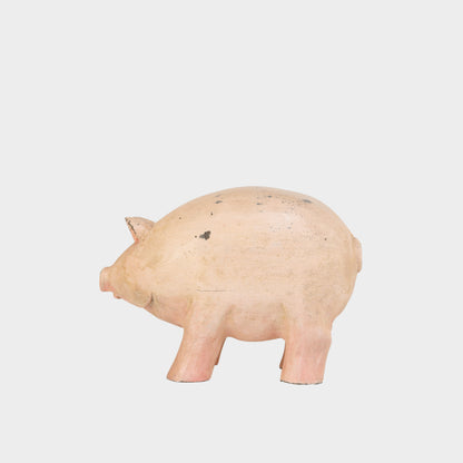 Vintage Carved Wood Pig