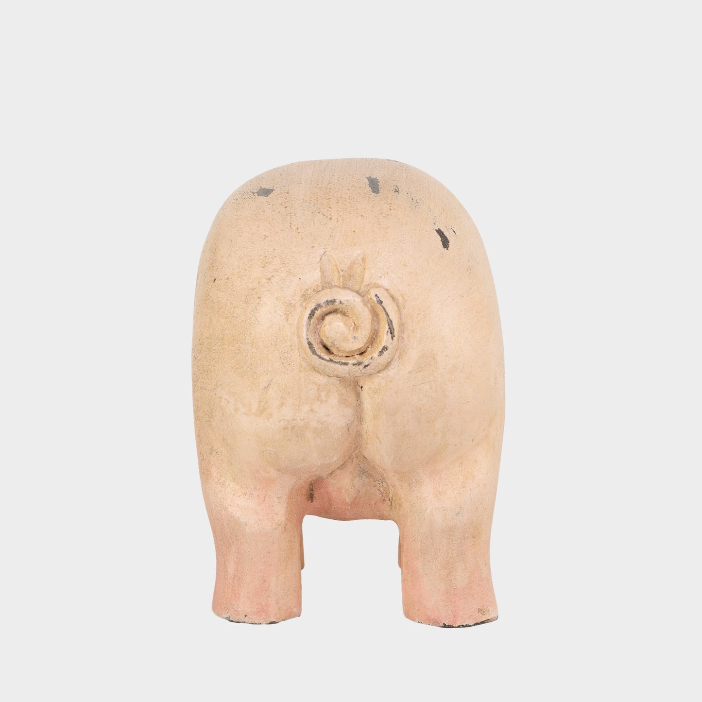 Vintage Carved Wood Pig