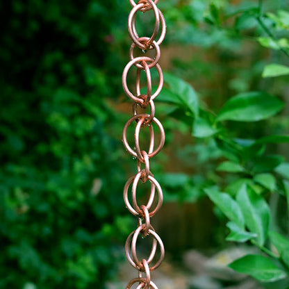 Copper Loop Rain Chain