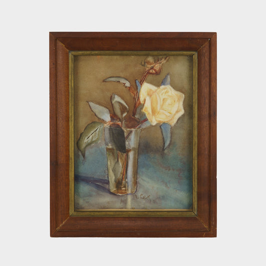 Vintage Watercolor of Roses, 1940s