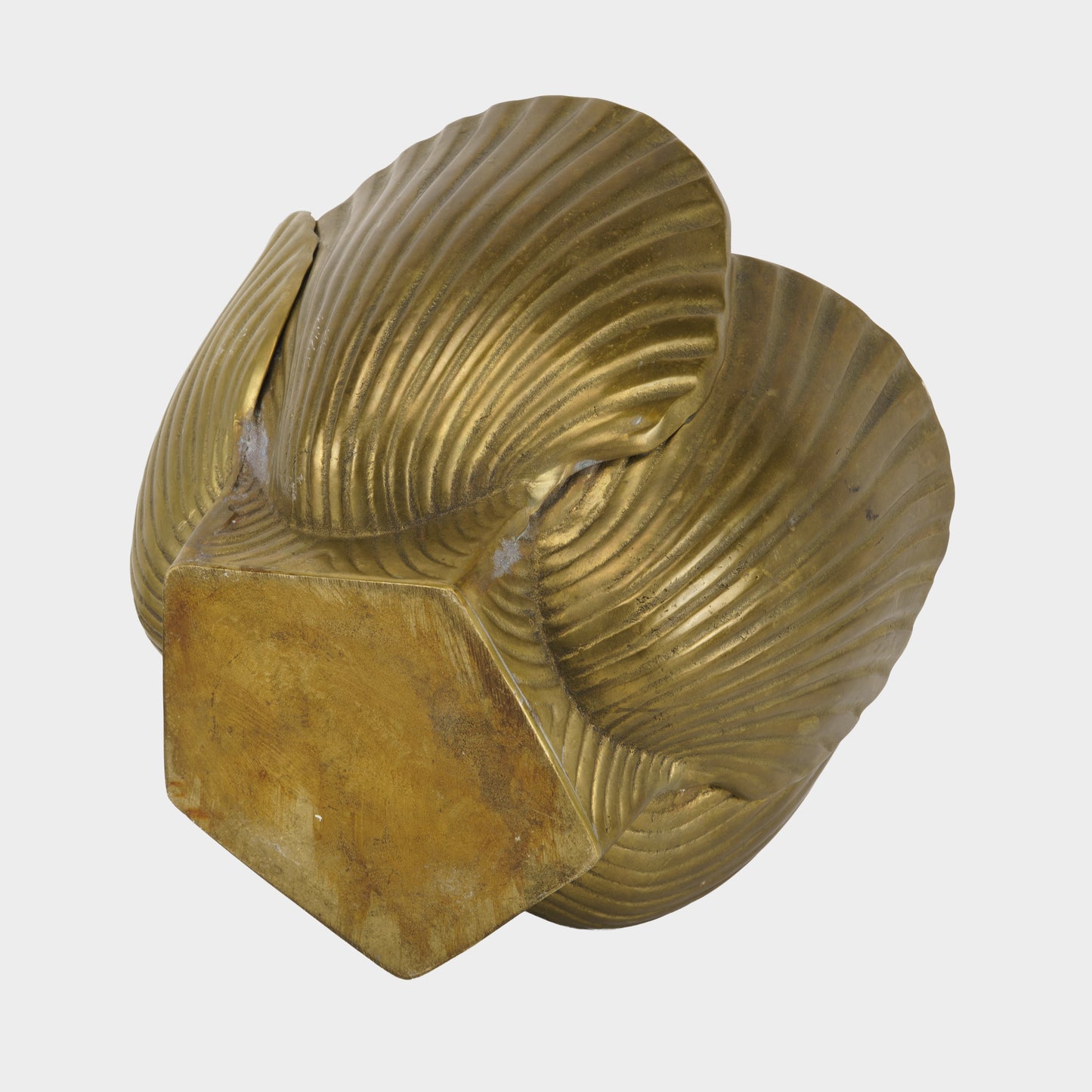 Vintage Brass Shell Planter