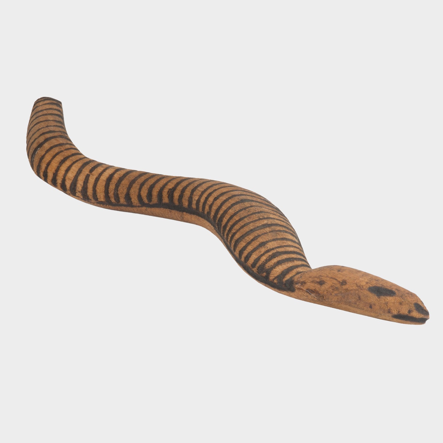Vintage Folk Art Wood Burned Carved Snake, Georgia