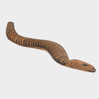 Vintage Folk Art Wood Burned Carved Snake, Georgia