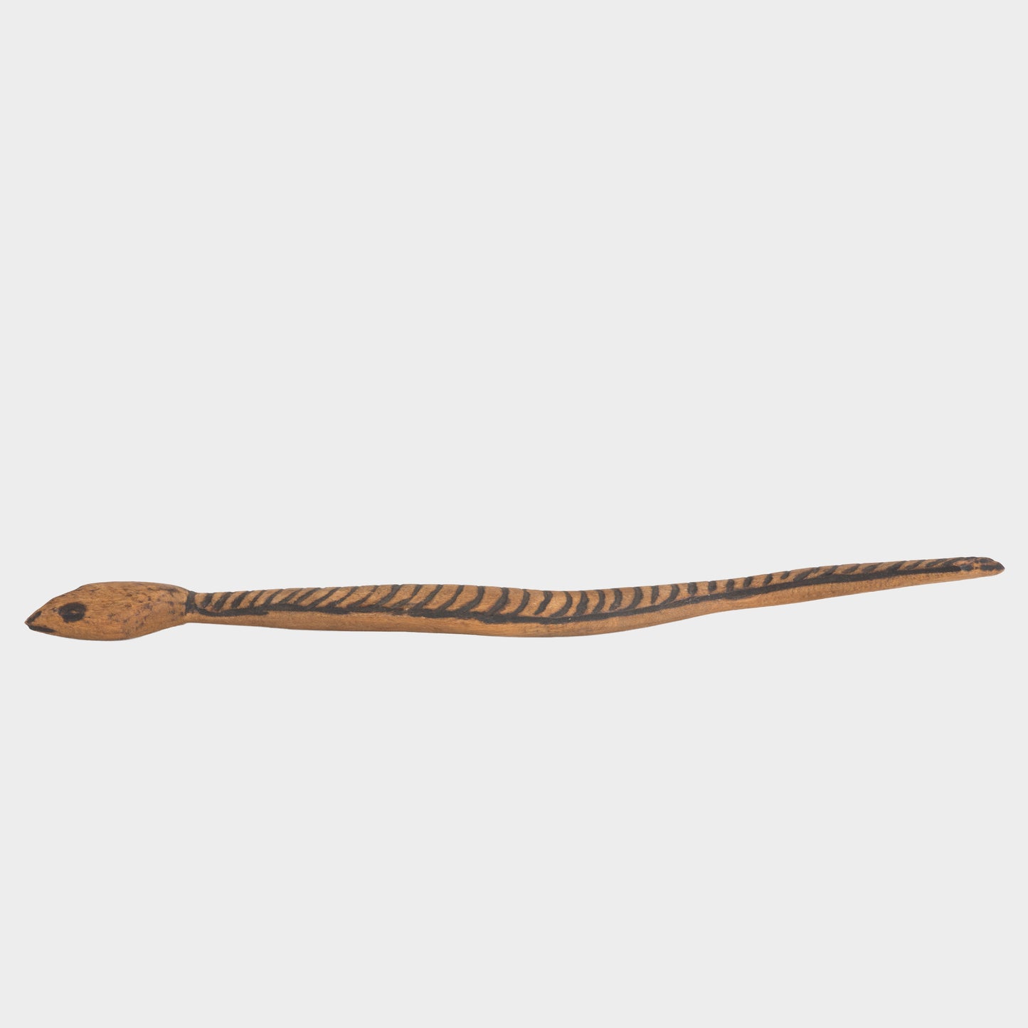 Vintage Folk Art Wood Burned Carved Snake, Georgia