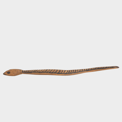 Vintage Folk Art Wood Burned Carved Snake, Georgia