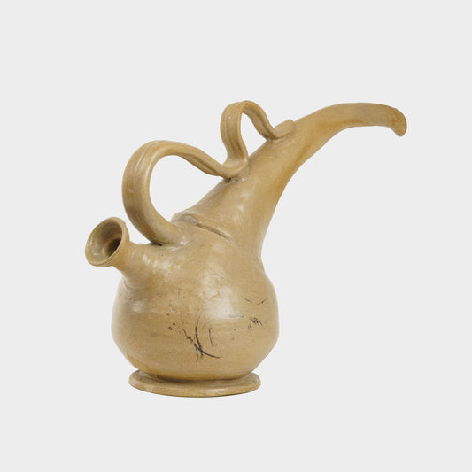 Vintage Double Spout Stoneware Watering Vessel