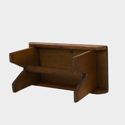 Vintage Peg Joined Oak Cricket Stool