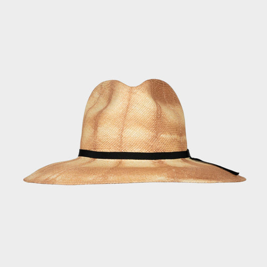 Handwoven Toquilla Straw hat in Dune Tie Dye