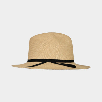 Handwoven Toquilla Straw Fedora in Natural