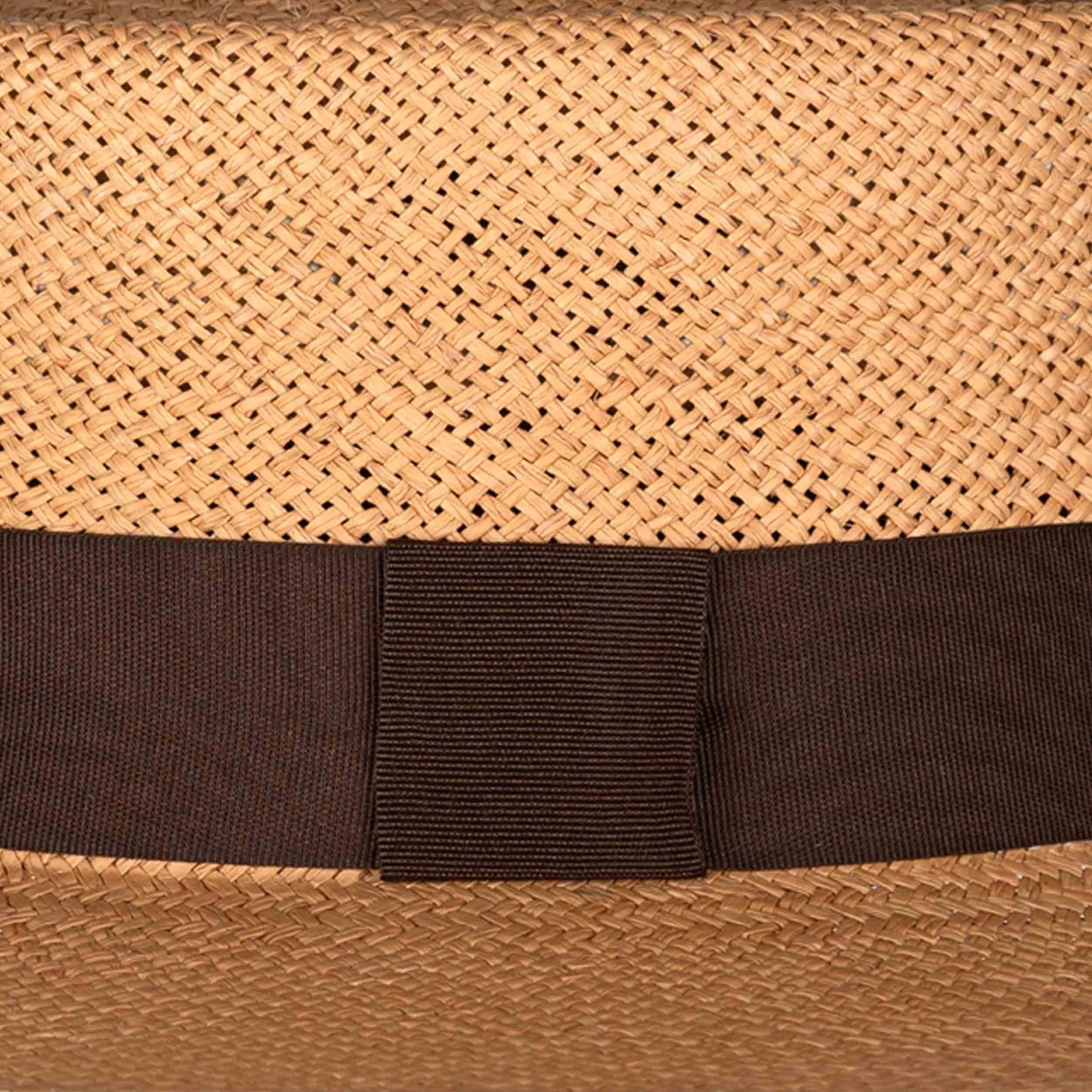 Handwoven Toquilla Straw hat in Wheat/ Walnut