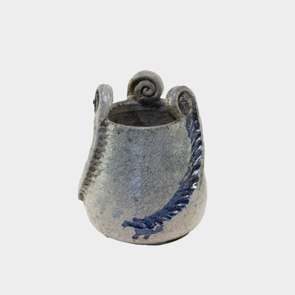 Vintage Ceramic Swirled Vase