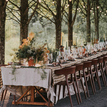 French Linen Tablecloth in Gingham