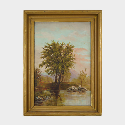 Antique Painting of Trees, 1900s