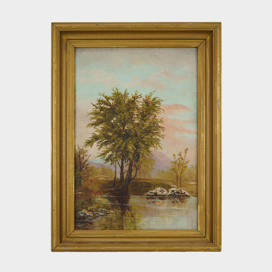 Antique Painting of Trees, 1900s