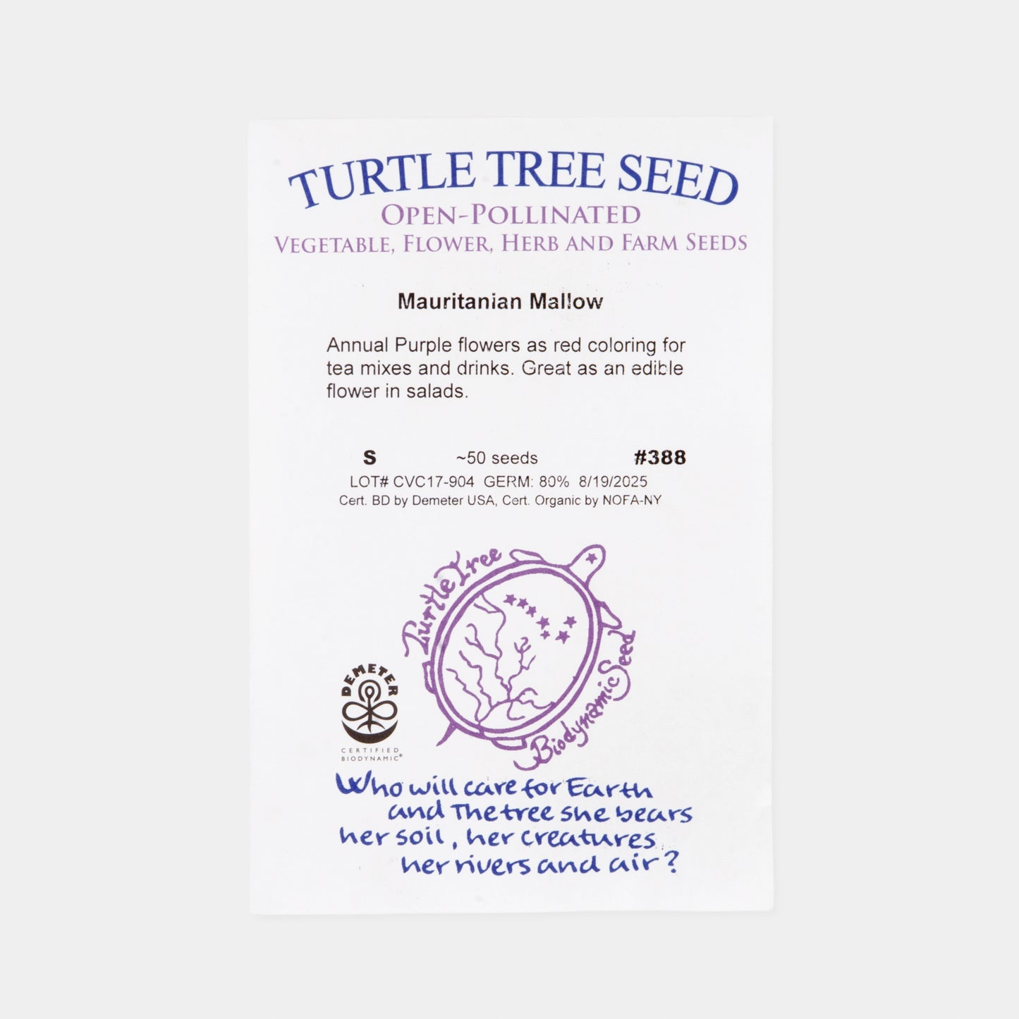 Biodynamic and Organic Edible Flower Seed Collection Set