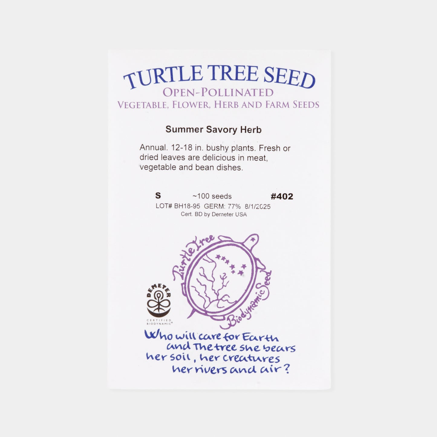 Biodynamic and Organic Essential Herbs Seed Collection Set