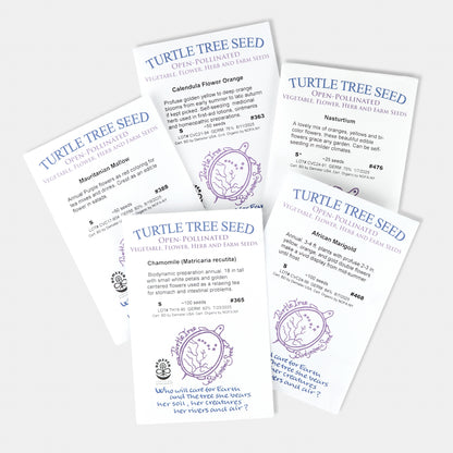 Biodynamic and Organic Edible Flower Seed Collection Set