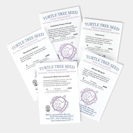 Biodynamic and Organic Edible Flower Seed Collection Set