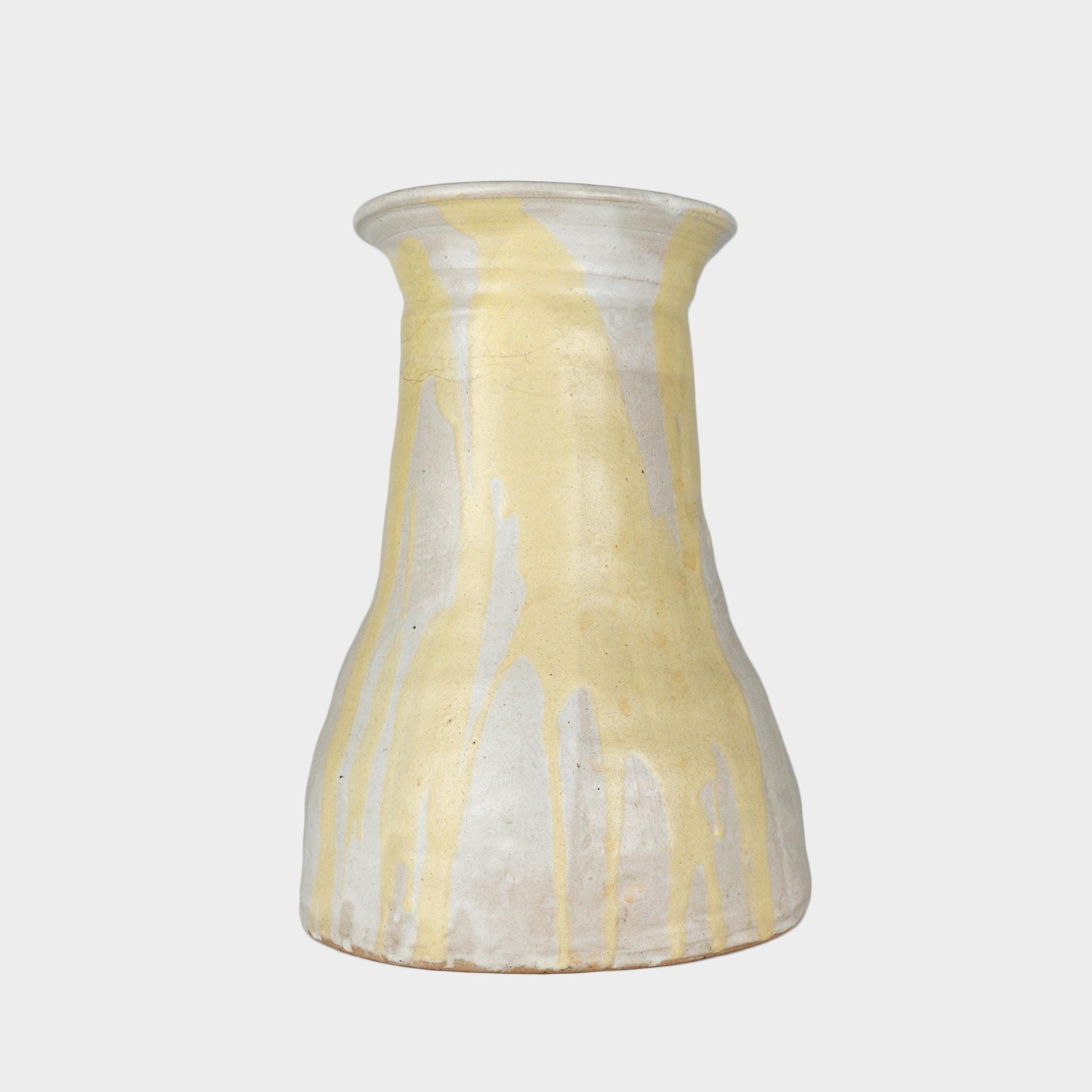 Vintage Art Pottery Yellow/ Grey Vase, Arizona, 1977