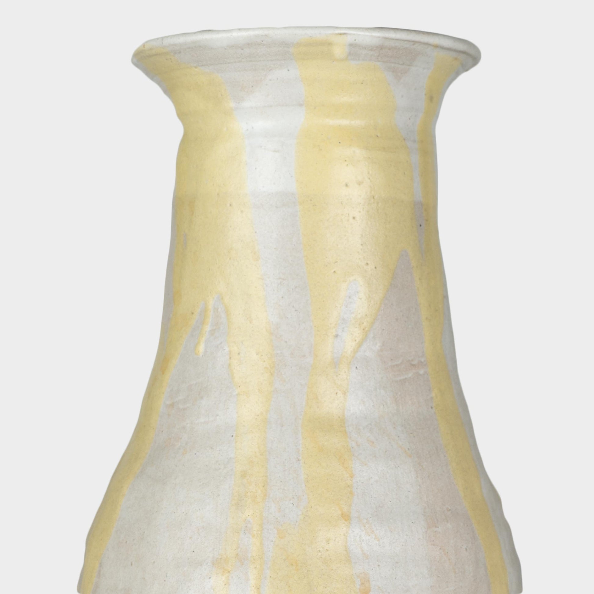 Vintage Art Pottery Yellow/ Grey Vase, Arizona, 1977