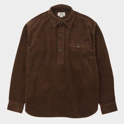 Japanese Cotton Corduroy Gardening Smock No. 2 in Walnut