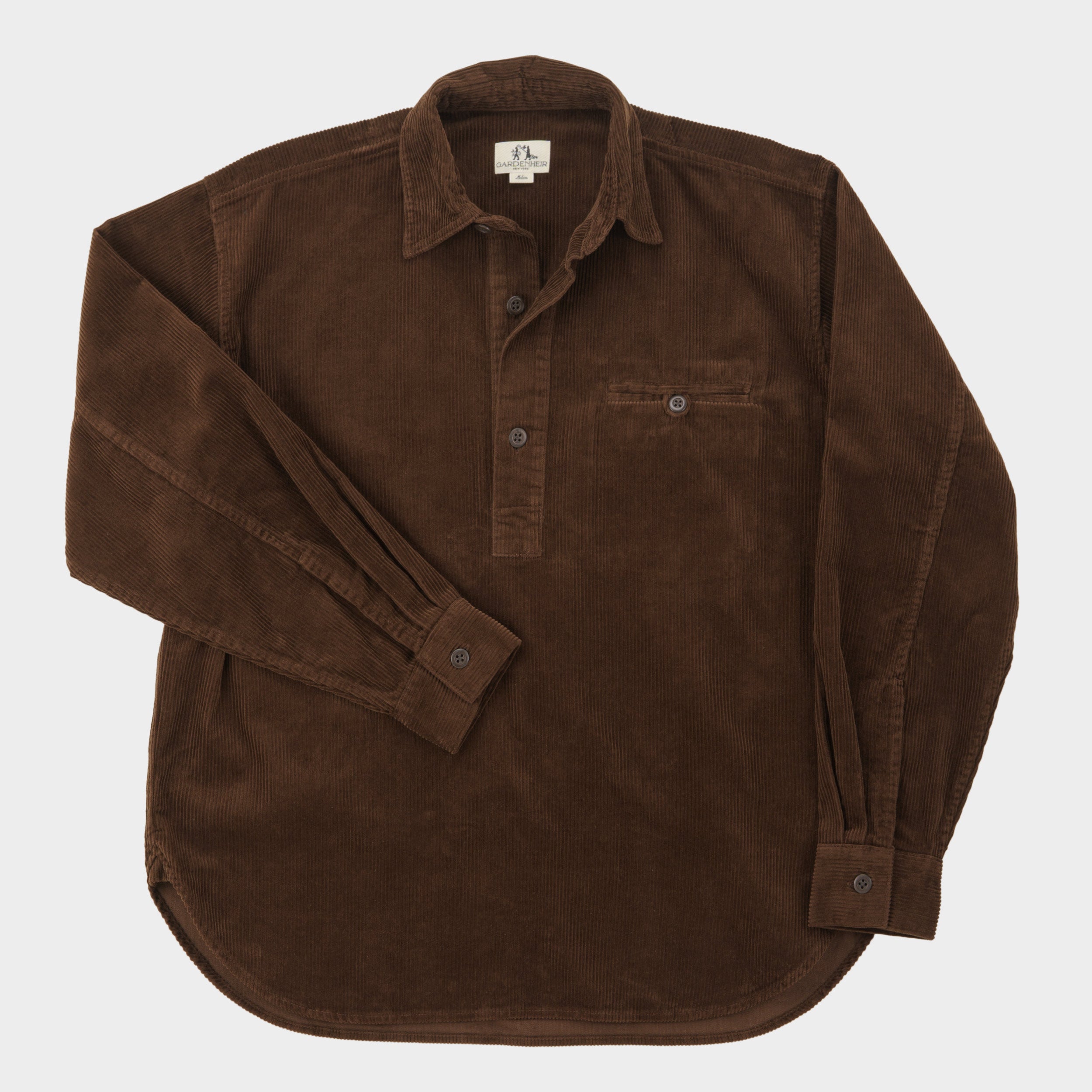 Japanese Cotton Corduroy Gardening Smock No. 2 in Walnut