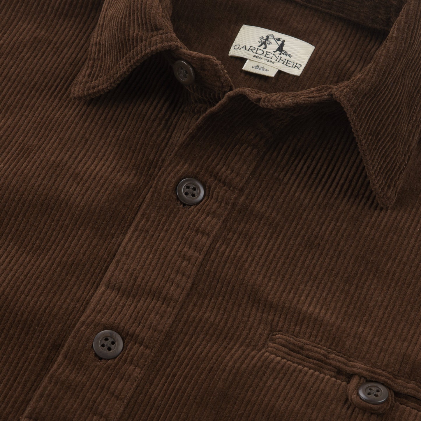Japanese Cotton Corduroy Gardening Smock No. 2 in Walnut