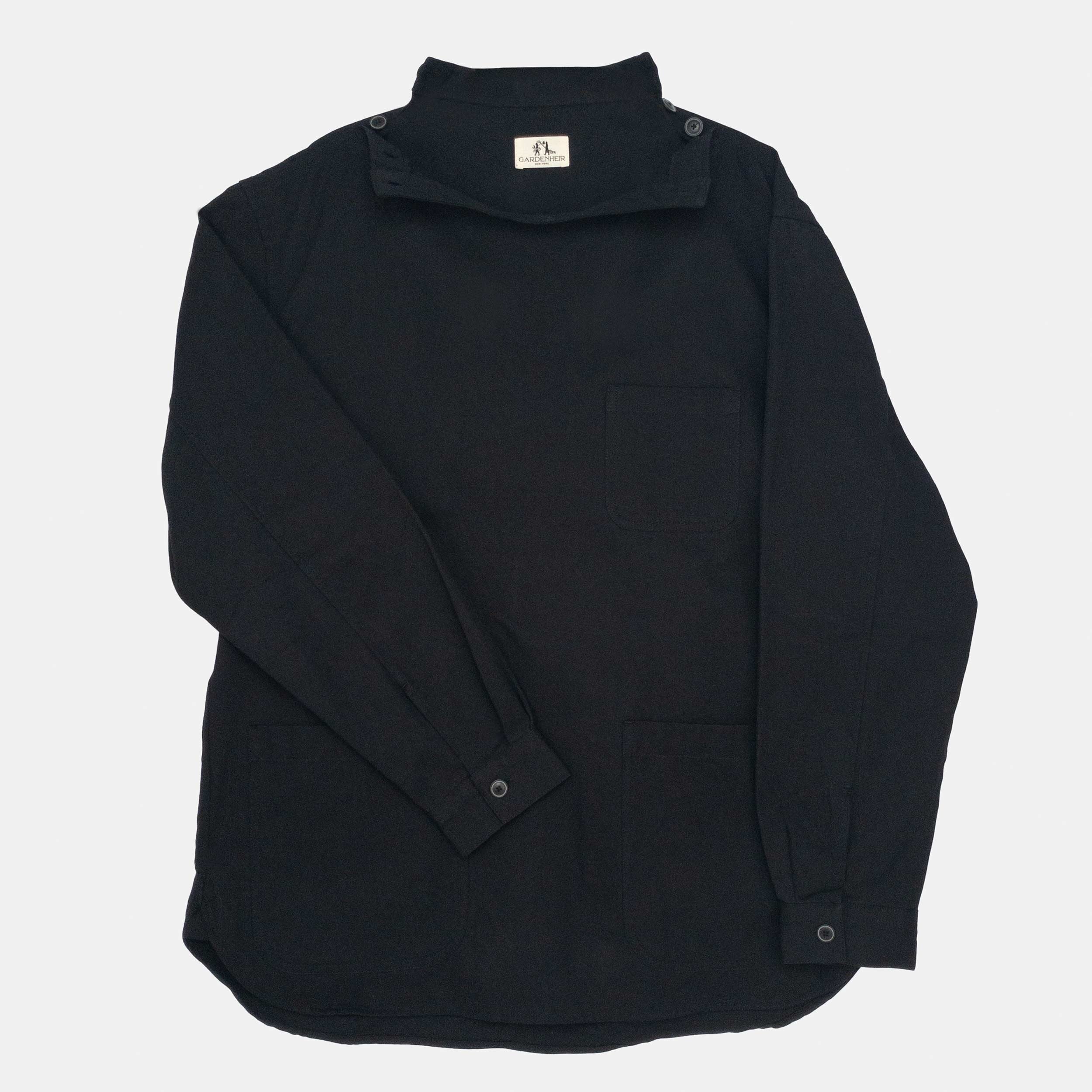 Washed Cotton Drill Gardening Smock in Black – Gardenheir