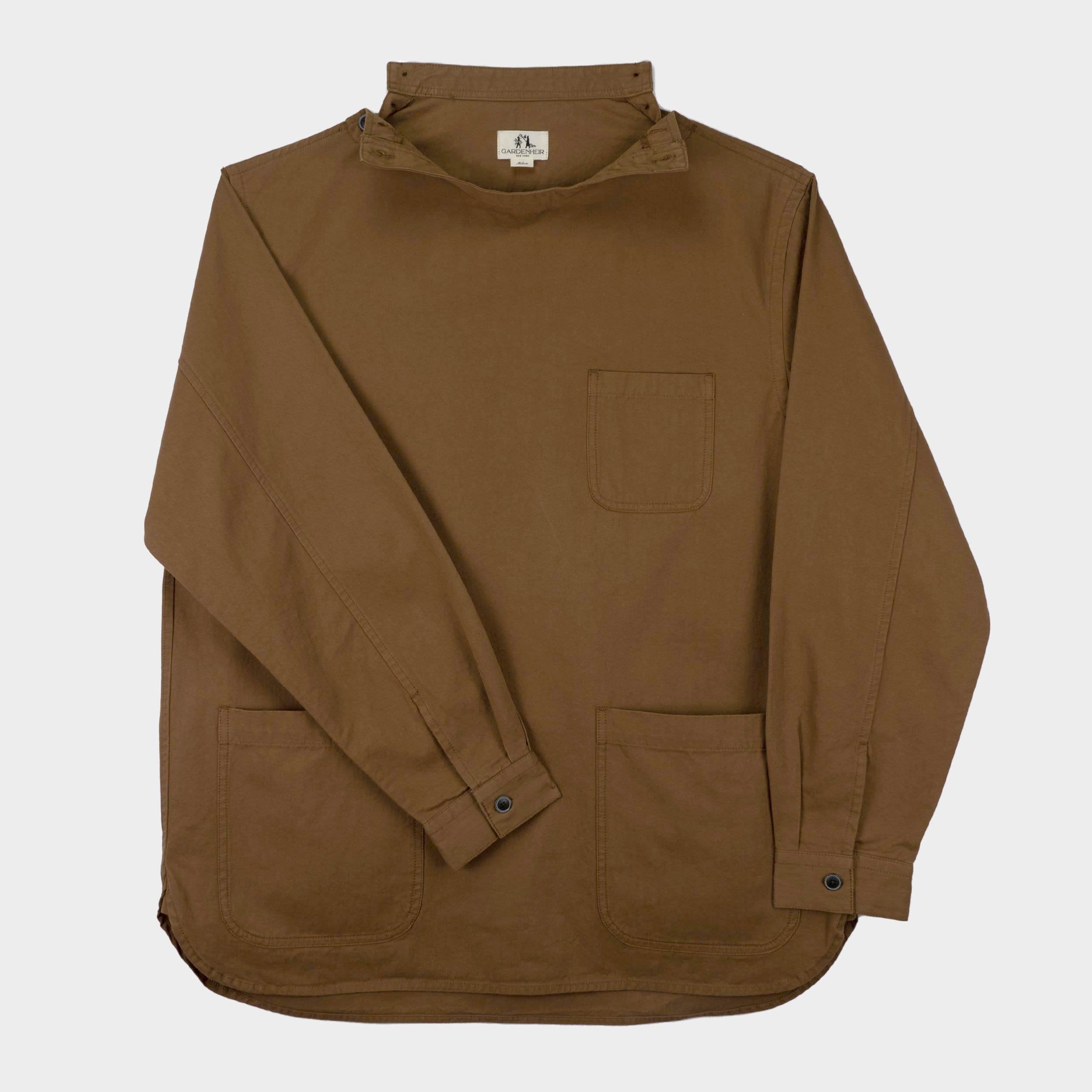 Washed Cotton Drill Gardening Smock in Hazelnut – Gardenheir